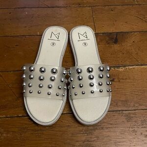 White Beaded Sandals